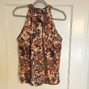 Paisley Print Halter Top - Multicolor